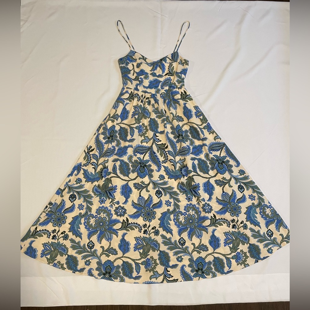 Zara, small, blue,green & beige